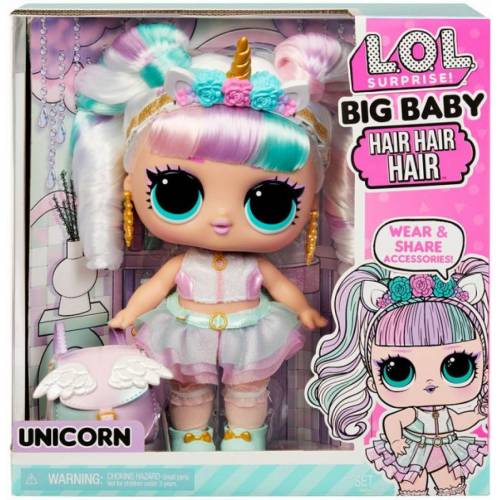 L.O.L. SURPRISE! MEGA. BIGBaby Hair Hair Единорог . Игровой набор с МЕГА куклой