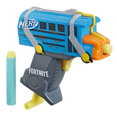 Fortnite Micro Battle Bus Nerf MicroShots Стреляющий дротиками игрушечный бластер