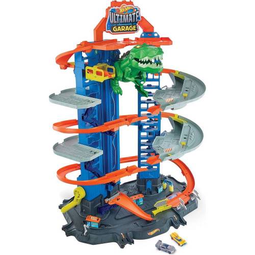 Набор игровой Hot Wheels Сити Невообразимый гараж с тиранозавром
