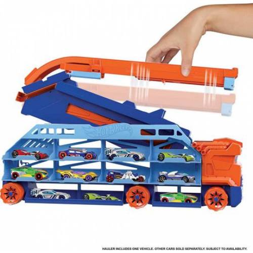 Трек Хот вилс Грузовик-транспортер Суперспуск Hot Wheels speed drop transporter Mattel