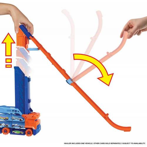 Трек Хот вилс Грузовик-транспортер Суперспуск Hot Wheels speed drop transporter Mattel