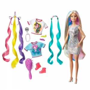 Barbie Кукла Барби Fantasy Hair Радужные волосы, 29 см