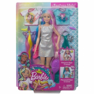 Barbie Кукла Барби Fantasy Hair Радужные волосы, 29 см
