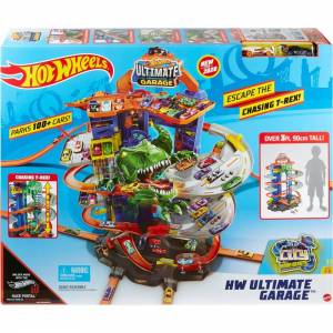 Hot Wheels Набор игровой Hot Wheels Сити Невообразимый гараж с тиранозавром