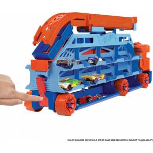 Трек Хот вилс Грузовик-транспортер Суперспуск Hot Wheels speed drop transporter Mattel