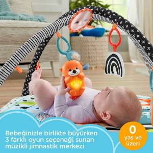 Развивающий коврик 3 в 1 Фишер прайс Веселые развлечения Fisher-Price 3-in-1 Music Glow and Grow Gym