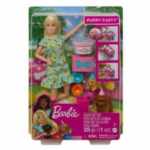 Barbie Набор Барби кукла+питомцы Вечеринка